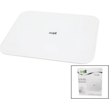 MiraLive Gizli Ekran -Soft Beyaz Cam Zemin  Dijital Baskül Terazi 180KG Sensör -Led Ekran -Oda℃ TF-1070 (4887)