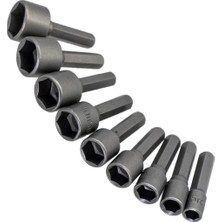 Normadia Çok Amaçlı 530450 Bits Saplı Lokmalı Somun Adaptörü 5-13MM, 9 Parça