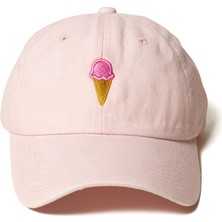 Nome Studio Dondurma Nakışlı Şapka Minimal Ice Cream Emoji Nakışlı Pamuklu Şapka