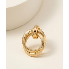 Hayal Çanta Işıltılı Iç Içe Geçmiş Ikili Halka Küpe