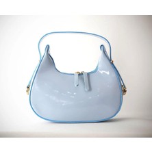 Legend Aksesuar Kadın Rugan Deri Baget Cherry Bag Fermuar Kapamalı Cherry Bag Özel Askı Detaylı Kol Çantası