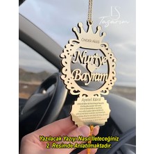 Kişiye Özel Gold Pleksi Araba Dikiz Aynası Süsü, Şık ve Zarif Tasarım