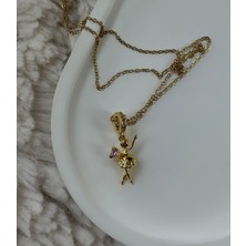 Balerin Kalp Charmlı Zarif 316L Paslanmaz Çelik Kolye