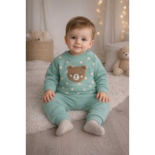 Tenra Kabartma Baskılı %100 Pamuk Alt Üst Bebek Takımı