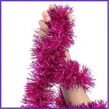 Narnuga Parti Için Sim Süs 2 Metre Uzunluk 8 cm Genişlik Fuşya Renk Ithal