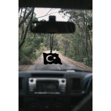 Araba Dikiz Aynası Süsü Dalgalanan Türk Bayrağı Metal, Şık ve Dayanıklı Tasarım