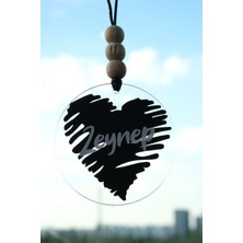 Kişiye Özel Kalpli Splash Dikiz Aynası Süsü, Araba Dekorasyon Ürünü