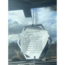 Pleksi Çift Taraflı Araba Dikiz Aynası Süsü, Altıgen Ayetel Kürsi ve Nazar Duası