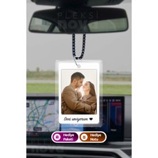 Kişiye Özel Fotoğraflı Araba Süsü Sevgililer Günü Hediyesi