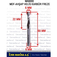 Normadia Yüksek Performanslı Mdf ve Ahşap Helis Karbür Freze Bıçağı