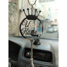 Çift Taraflı Pleksi Araba Dikiz Aynası Süsü Gümüş Renk