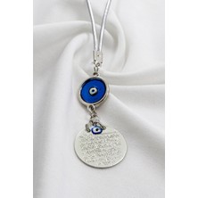 Metal Nazar Boncuğu Dikiz Aynası Süsü Gümüş Renkli Lüks Yeni Araba Dekoru