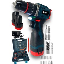 Normadia Şarjlı Darbeli Matkap Seti, Çift Akülü, Metal Şanzıman, Taşınabilir