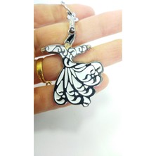 Metal Beyaz Semazen Anahtarlık ve Dikiz Ayna Süsü, Şık Aksesuar