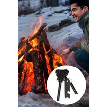 Corcoz Kamp ve Outdoor Için Magnezyum Ateş Başlatıcı Çakmak Kiti Düdük Hediyeli - CZ311