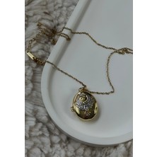 Alya Anka Kuşu Detaylı  Kapaklı Açılabilen 316L Paslanmaz Çelik Kolye