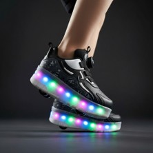 Helinaria 4 Tekerlekli Ayakkabı Ortopedik Ayakkabı Işıklı Spor -Paten Ayakkabı