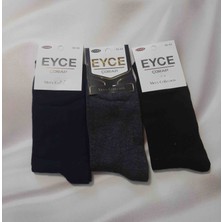 Shine Elagance Siyah Antrasit Lacivert Düz Renk 3'lü Erkek Soket Çorap