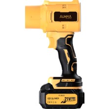 Auhma Ahv-18 Şarjlı Turbo Fan Hava Üfleyici Sarı - 21V Kömürsüz Motor (Brushless) - 32.000 Rpm Oto Kurutma, Pc Temizleme ve Bahçe Üfleme Makinesi