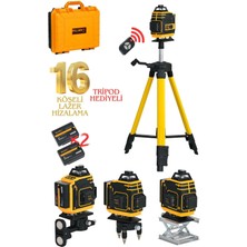 Normadia Uzaktan Kumandalı 16 Köşeli 360° Çizgi Hizalama Lazer Seviye Cihazı