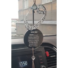 Vav Desenli Ayetel Kürsi Dualı Pleksi Çift Taraflı Araba Süsü