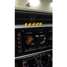 Renkli 5'li Mini Ördek Set, Araba ve Ev Dekorasyonu Için Şık Süsler