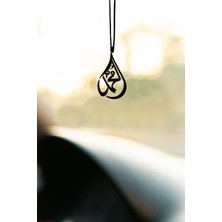 Metal Damla Muhammed Motifli Dikiz Aynası Süsü – Araba Dekorasyonu