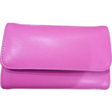 Zy Plus Pembe Suni Deri Cüzdan 14X10 cm