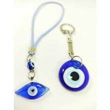 El Yapımı Cam Nazar Boncuğu ve Araba Süsü Seti, Hediyelik Ikili