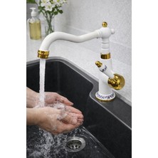 HT Prima Rustik Seramikli Lavabo Bataryası Modern Şık Tasarım