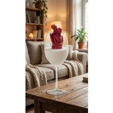 Raw Home Lüks Kadeh Mum – Beyaz Şarap Kadehi Içinde El Yapımı Dekoratif Mum | Premium Tasarım & Şık Hediye