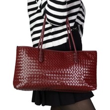 By Pellini Karolu El Kol Kadın Çantası Kırmızı