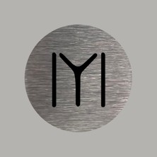 CRF Reklam Promosyon Matbaa Kayı Boyu Iyı Logo Gerçek Metal Logo Yuvarlak Arkası Yapışkanlı 5 cm 1 Adet