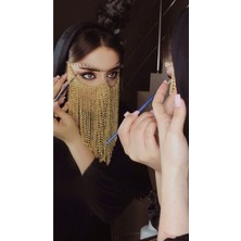 Ravinity Zincir Yüz Aksesuarı, Gümüş Zincirli Peçe