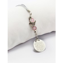 El Yapımı Papatyalı Kuşlu Metal Ayetel Kürsi Dualı Dikiz Aynası Süsü