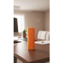Raw Home Kozmik Aura Silindir Mum – Mandalina Kokulu | El Yapımı Soya Wax Dekoratif Tasarım Mum