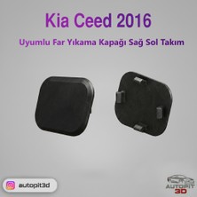 AutoPit 3D Kia Ceed 2016 Far Yıkama Kapağı Sağ Sol Takım