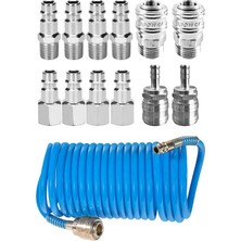 Normadia Kompresör ve Hava Hortumu Bağlantı Seti, 15 Metre Uzunluk