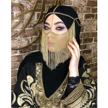 Ravinity Gümüş Zincirli Peçe, Kalın Zincirli Yüz Aksesuarı