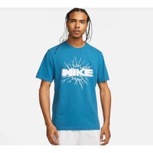 Nike Dri Fit Tee Short-Sleeve Tam Kalıp Mavi Erkek Tişört FJ2302-457