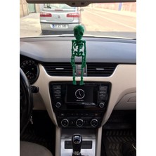 15 cm Yeşil Iskelet Ayna Süsü, Dekoratif ve Şık Tasarım