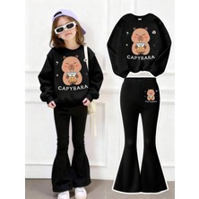 cc Collection Cappy Bara Baskılı Çocuk Ispanyol Paça 2'li Takım