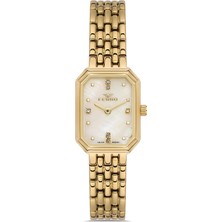 Ferro Sarı Çelik Kordon Kadın Kol Saati FL21752AWT-B4 3ATM Su Geçirmez 2 Yıl Garantili Hediyepaketli