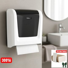 Ar Armese Z Katlamalı 300'LÜK Kâğıt Havluluk Dispanseri Şık Kullanışlı Duvara Monte Beyaz
