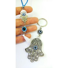 El Yapımı Nazar Boncuğu ve Hamse Eli Süsü, Araba Dikiz Aynası & Anahtarlık