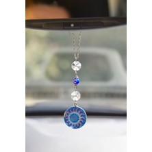 Mavi Nazar Boncuklu Erkek Araç Süsü Dikiz Aynası Için Şık Tasarım