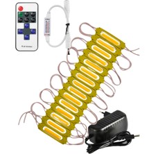 Powerr Led Aydınlatma 20 Adet 24 Volt 2 Watt Amber Cob LED Modül 12A Tek Renk Rf Dimmer 2A Priz Tipi Adaptör Set