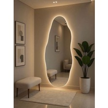 Elysion Asimetrik Kesim LED Işıklı Ayna  78/160 Ebat ( Istenilen LED Renginde Üretim