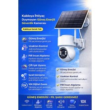 Azurtech 4g Lte 4mp Cctv Kamera Dış Mekan 1080P Kablosuz Güneş Güvenliği Wifi Pil Gücü Ağ Kamerası