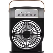 Kanonik Education Şarjlı 600 Ml Su Hazneli Taşınabilir Masaüstü Vanilatör  Güçlü Fan Ve 2000 Mah Pil Siyah